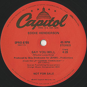 Sun/Eddie Henderson / Dance/Say You Will(Promo12inch
