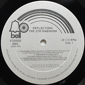5th Dimension / Reflections(LP) / Bell 1971 USオリジナル盤