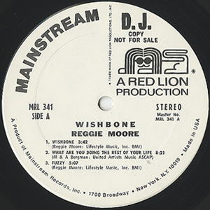 非売品 / LP) Wishbone(Promo / Moore Reggie Mainstream US 1971 洋楽
