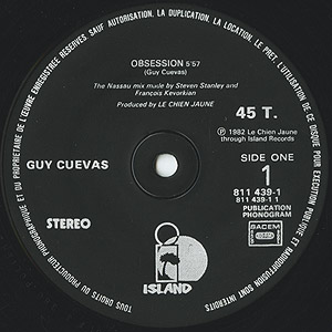 Guy Cuevas / Obsession(12inch) / Island 1982 フランスオリジナル盤