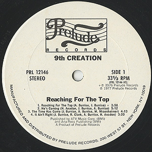 9th Creation / Reaching For The Top(Promo LP) / Prelude 1977