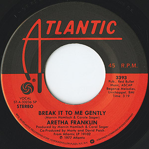 Aretha Franklin / Break It To Me Gently(7inch) / Atlantic 1977 USオリジナル盤 VG+  | Groovenut Records SOUL JAZZ FUNK 45 DISCO HIP HOP