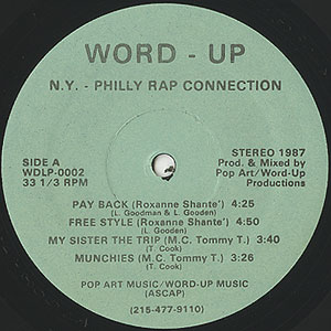 N.Y. - Philly Rap Connection (レアミドルコンピ) V.A. / N.Y. - Philly Rap Connection(LP) / Word Up 1987 US