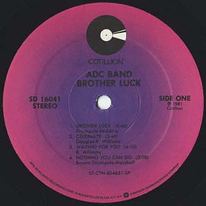 ADC Band / Brother Luck (LP) / Cotillion 1981 USオリジナル盤