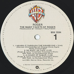 Roger (Roger Troutman) : I Heard It Through The Grapevine/So Ruff, So Tuff  (12-inch, Vinyl record) -- Dusty Groove is Chicago's Online Record Store