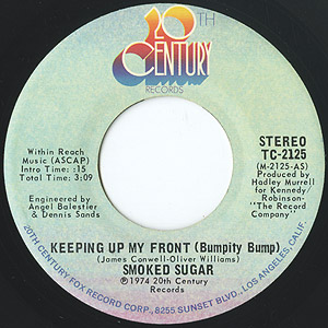 男性に人気！ Smoked Sugar / Keeping Up My Front (7inch) / 20th Century 洋楽