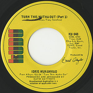 Idris Muhammad / Turn This Mutha Out(7inch) / Kudu 1977 US
