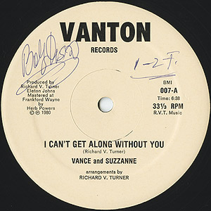 ★ＵＳオリジナル盤★『NATURAL INGREDENTS』ルシャス・ジャクソン Vance & Suzzanne / I Can't Get Along Without You(12inch