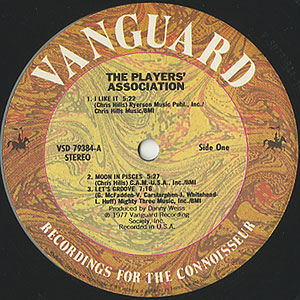 Players Association / S.T.(LP) / Vanguard 1977 USオリジナル