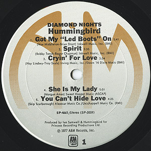 Hummingbird / Diamond Nights(LP) / A&M 1977 USオリジナル EX