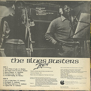英LP The Blues Busters Truth  SRLLP26 Sarge /00260 The Blues Busters – Truth – Vinyl (LP, Album), 1978