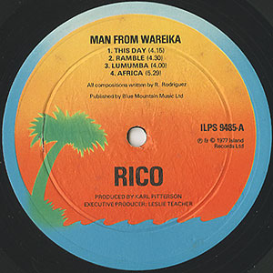 Rico Rodriguez / Man From Wareika(LP) / Island 1977 UK