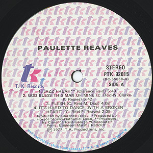 福袋売れ残りセール Reaves Paulette / Canada 1977 T.K. / Love(LP) About All 洋楽