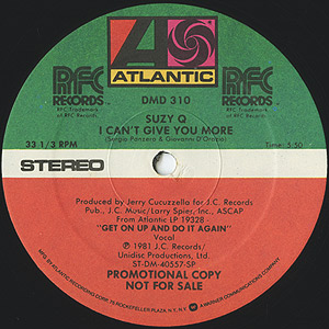 Suzy Q / I Can't Give You More/With Your Love(Promo12) / Atlantic