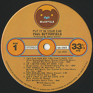 洋楽 The Paul Butterfield /DROPPIN' IN WITH 洋楽 The Paul