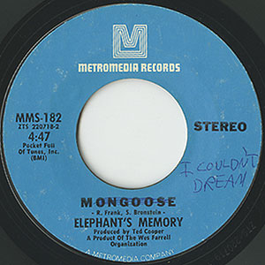  Memphis Soul 4枚組 CD Elephant's Memory / Mongoose/I Couldn't Dream(7inch