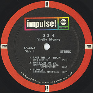 Shelly Manne / 2 3 4(LP) / Impulse 1969 US盤 EX/EX