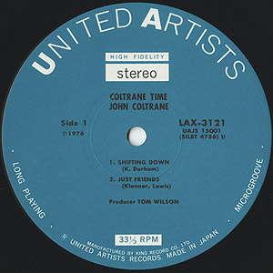 ジャズレコード　ジョンコルトレーン/コルトレーン・タイム John Coltrane – Coltrane Time – Vinyl (LP, Album + 2 more