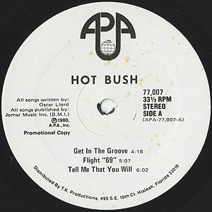 Hot Bush / Hot Bush (LP) / Apa 1980 USオリジナル盤 EX-/EX- ph