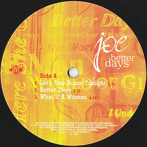 Joe / Better Days(2LP) / Jive 2001 EUオリジナル盤 VG+/VG+ | Groovenut Records SOUL JAZZ FUNK 45 DISCO