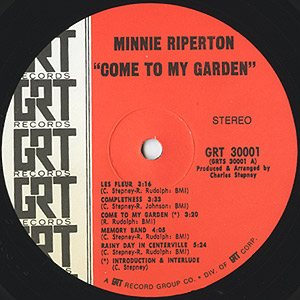 新品Minnie Riperton Come to my Garden レコード MINNIE RIPERTON / Come To My Garden (LP) / GRT | WAXPEND RECORDS