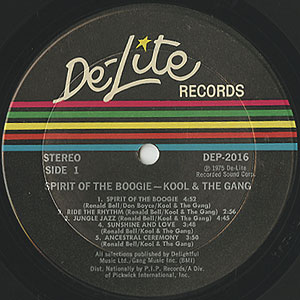 Kool & The Gang / Spirit Of The Boogie(LP) / De-Lite 1975 US