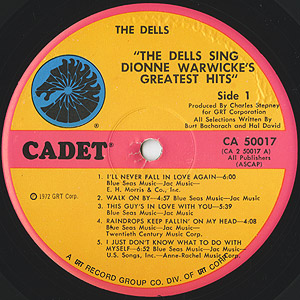 The Dells Sing Dionne Warwicke's Greatest Hits(LP)