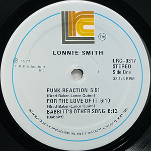 Lonnie Smith / Funk Reaction(LP) / Lester Radio Corporation 1977