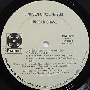 Lincoln Chase / Lincoln Chase N You(LP) / Paramount 1973 | Rare