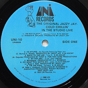Original Jazzy Jay / Cold Chillin In The Studio Live(LP) / Uni