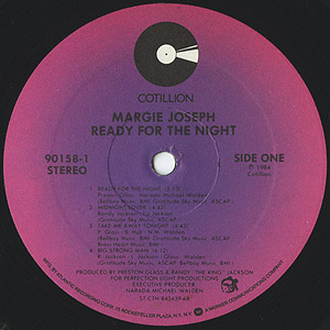 Margie Joseph / Ready For The Night (LP) / Cotillion 1984 US