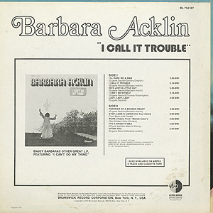 Barbara Acklin / I Call It Trouble(LP) / Brunswick 1973 US