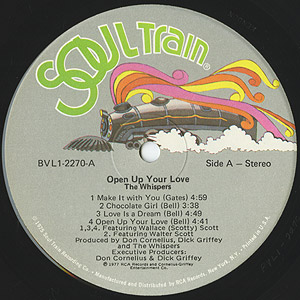 Whispers / Open Up Your Love (LP) / Soul Train 1977 US