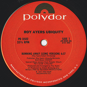 その他 Roy Ayers running away 12 Roy Ayers Ubiquity / Running Away (12inch) / Polydor 1977 US