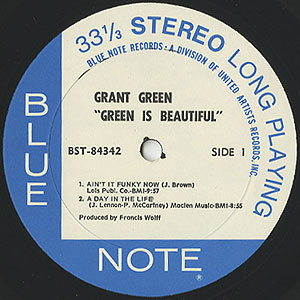 Grant Green / Green Is Beautiful(LP) / Blue Note 1970 US盤